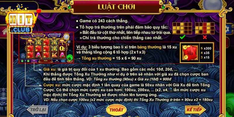 Luật chơi Kho tàng Ngũ Long