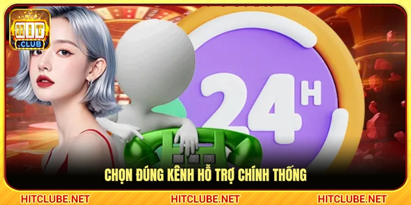 Lựa chọn phương thức liên hệ được hệ thống xác thực